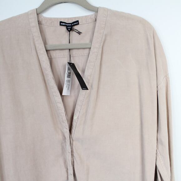 James Perse Ultra Fine Corduroy Jumper Jumpsuit Beige Neutral Nude - Picture 8 of 16